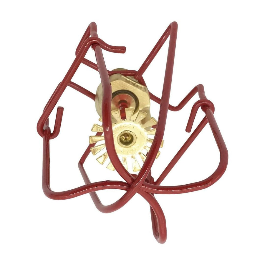 Happy Tree (6 Pack) 1/2" IPS Fire Sprinkler Head Guard Cover Red for Pendent & Upright & Horizontal Sidewall Head - Double Hook Fire Sprinkler Head Cover Cage image 0